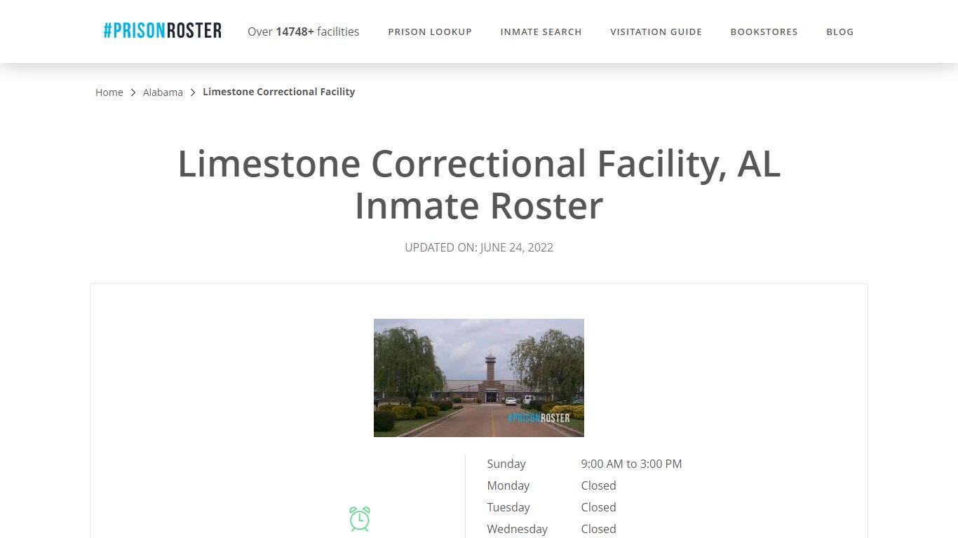 Limestone Correctional Facility, AL Inmate Roster